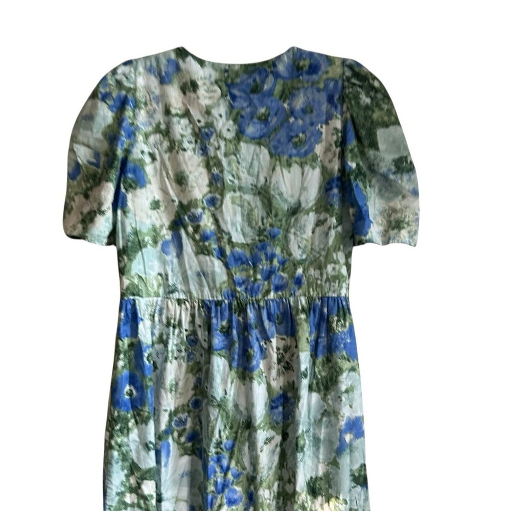 Tuckernuck Floral Prairie Puff Sleeve dress Ruffle Cottagecore Midi Chic Easter - Picture 4 of 12